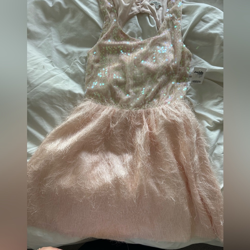 Light pick Charlotte Russe cocktail dress.